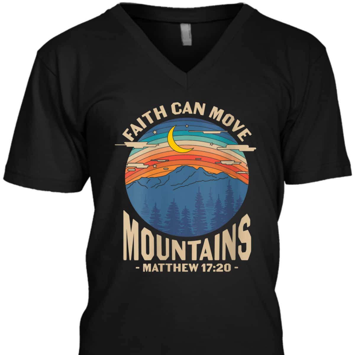 Christian Bible Verse Faith Can Move Mountains Jesus God Religious T-Shirt Christian Bible Verse Faith Can Move Mountains Jesus God Religious T-Shirt