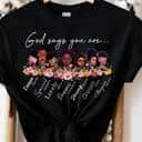 Black Women God Says You Are Strong T-Shirt Afro Woman Gift Black Women God Says You Are Strong T-Shirt Afro Woman Gift