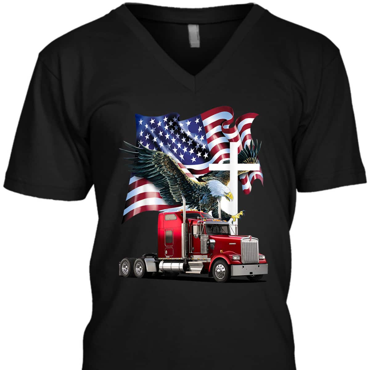 Ride With Pride Trucker Eagle Christian Jesus 4th Of July T-Shirt Ride With Pride Trucker Eagle Christian Jesus 4th Of July T-Shirt
