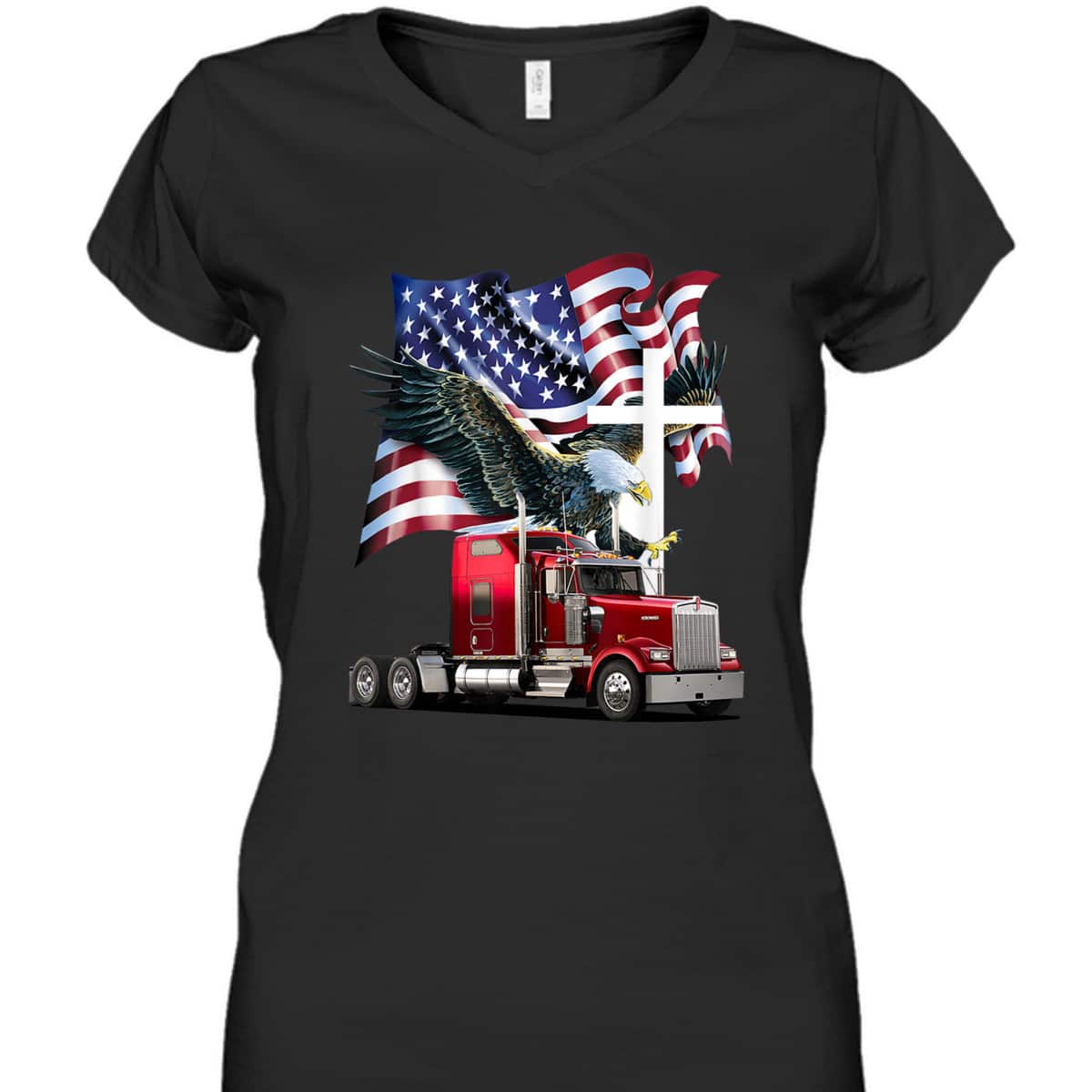 Ride With Pride Trucker Eagle Christian Jesus 4th Of July T-Shirt Ride With Pride Trucker Eagle Christian Jesus 4th Of July T-Shirt