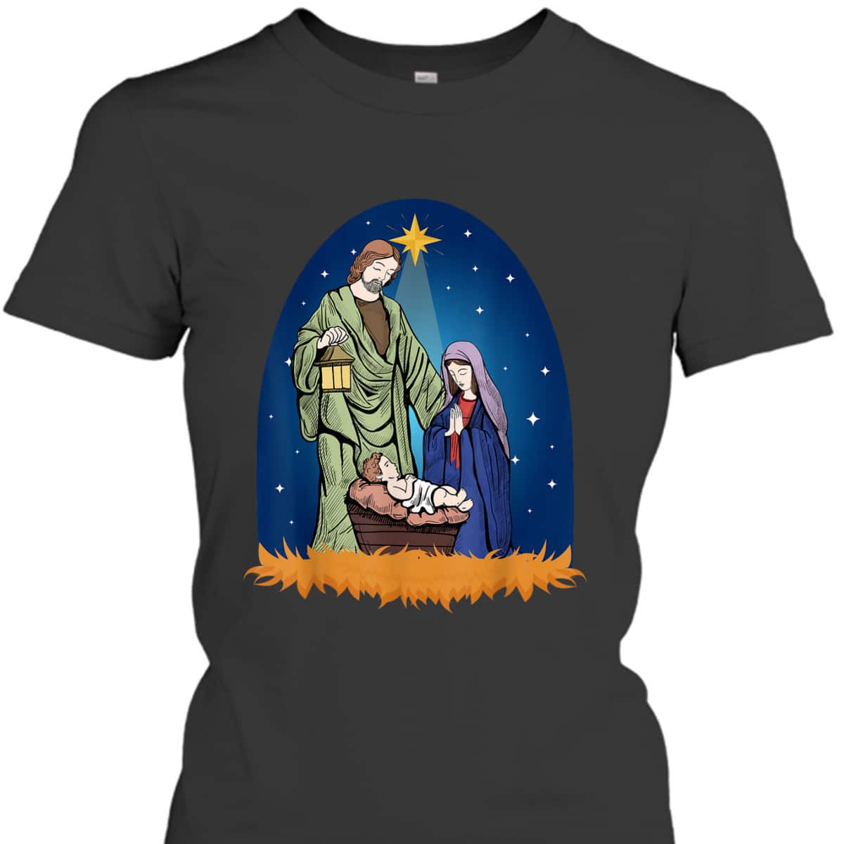 Jesus Nativity Scene True Story Christian Christmas T-Shirt Jesus Nativity Scene True Story Christian Christmas T-Shirt