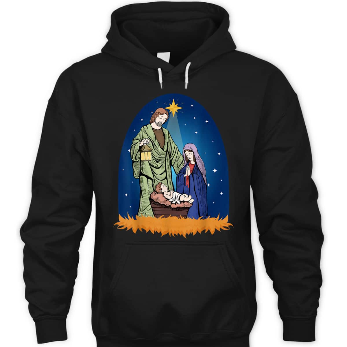 Jesus Nativity Scene True Story Christian Christmas T-Shirt