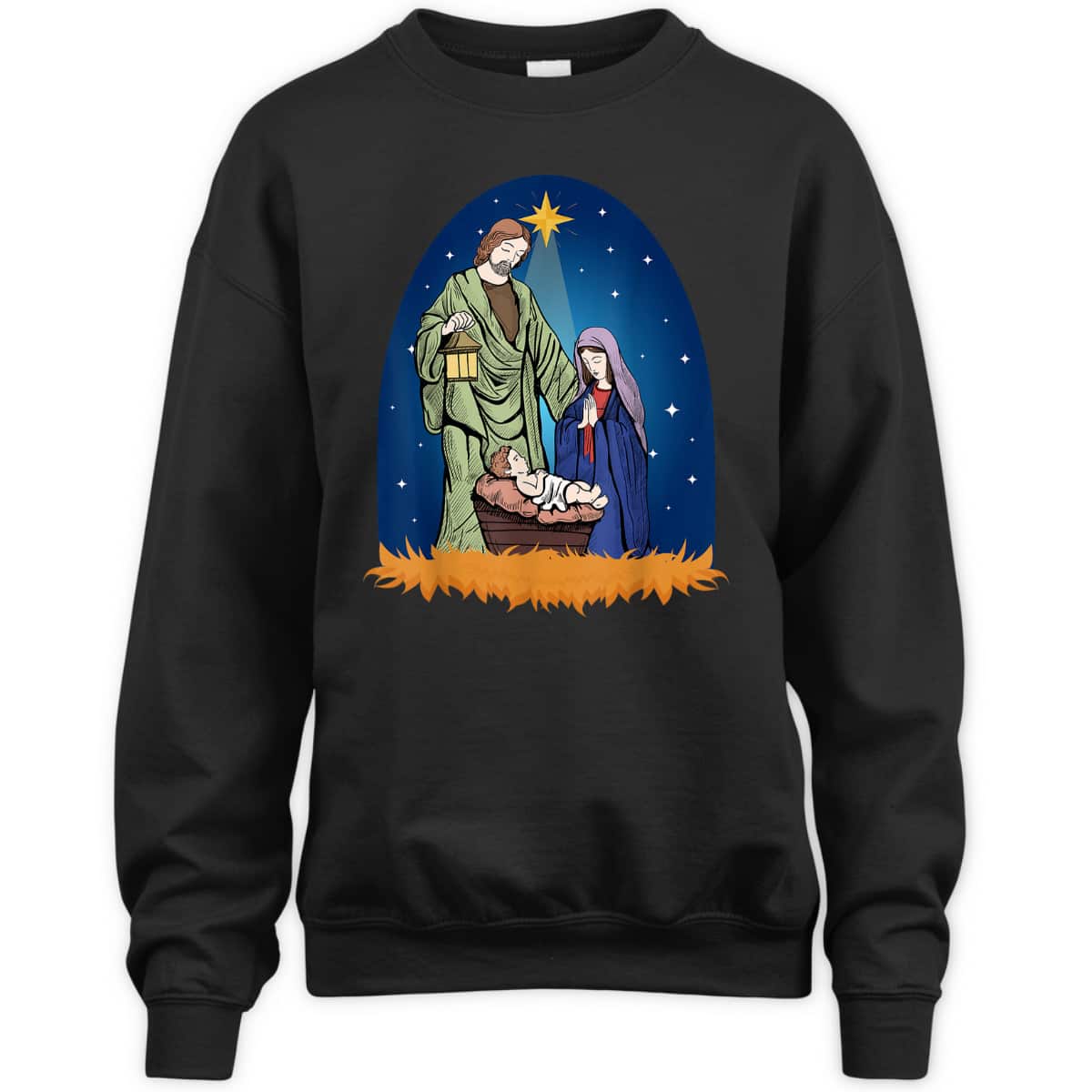 Jesus Nativity Scene True Story Christian Christmas T-Shirt