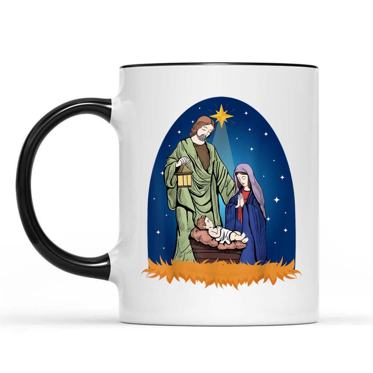Jesus Nativity Scene True Story Christian Christmas T-Shirt