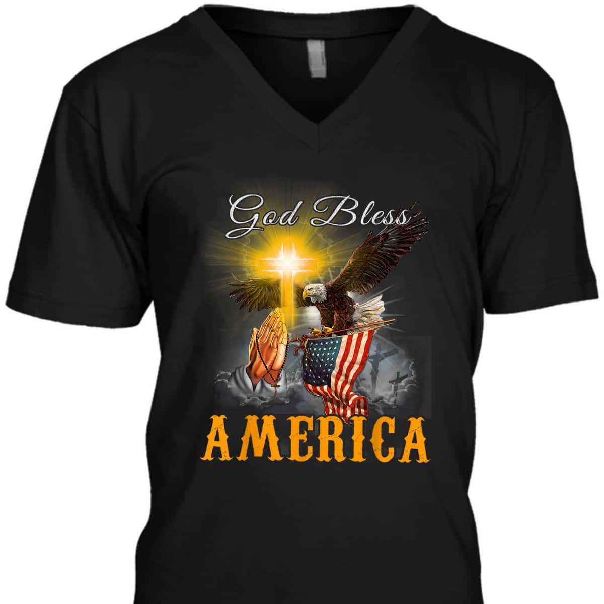 God Bless America 4th OF July Eagle USA Flag Christian T-Shirt God Bless America 4th OF July Eagle USA Flag Christian T-Shirt