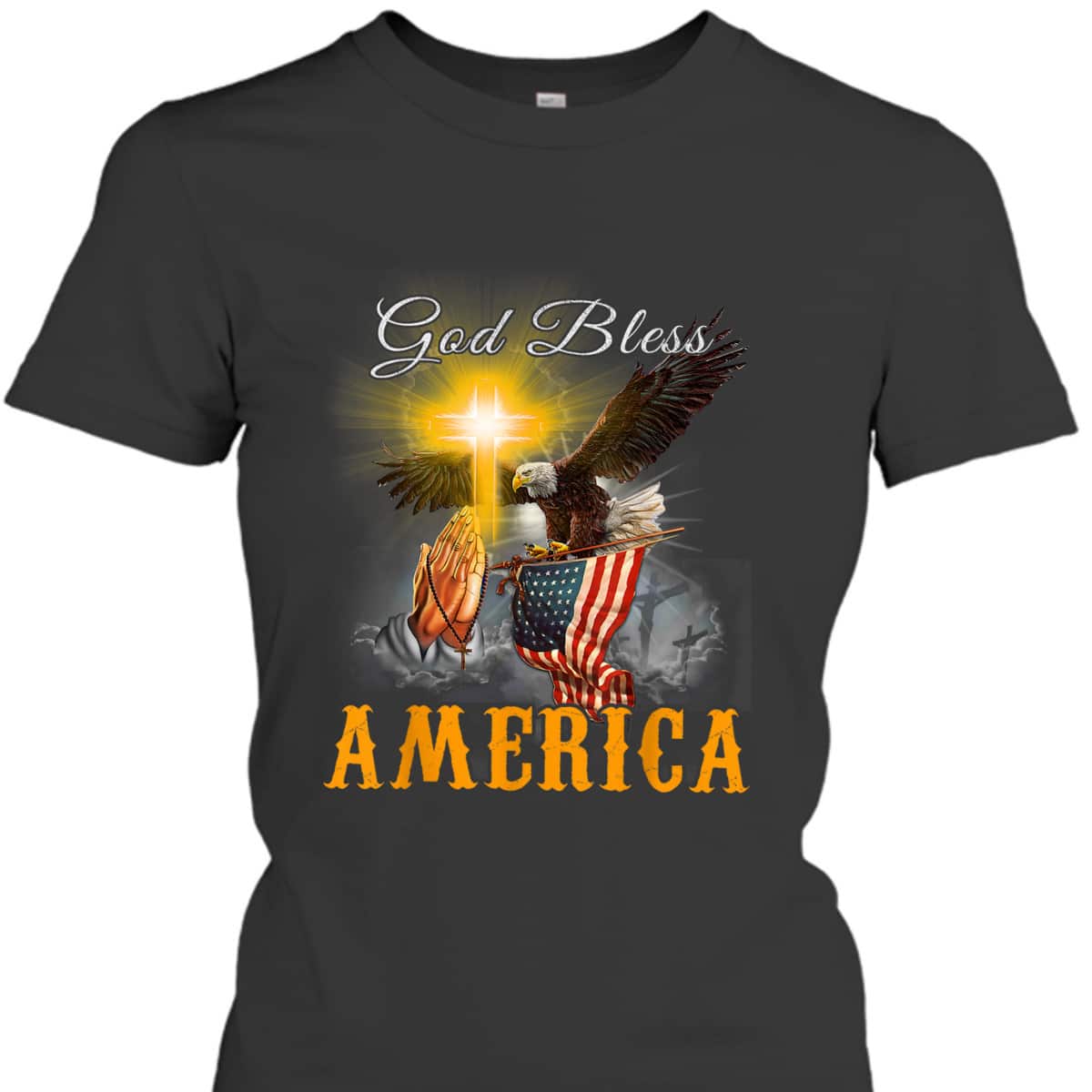 God Bless America 4th OF July Eagle USA Flag Christian T-Shirt God Bless America 4th OF July Eagle USA Flag Christian T-Shirt