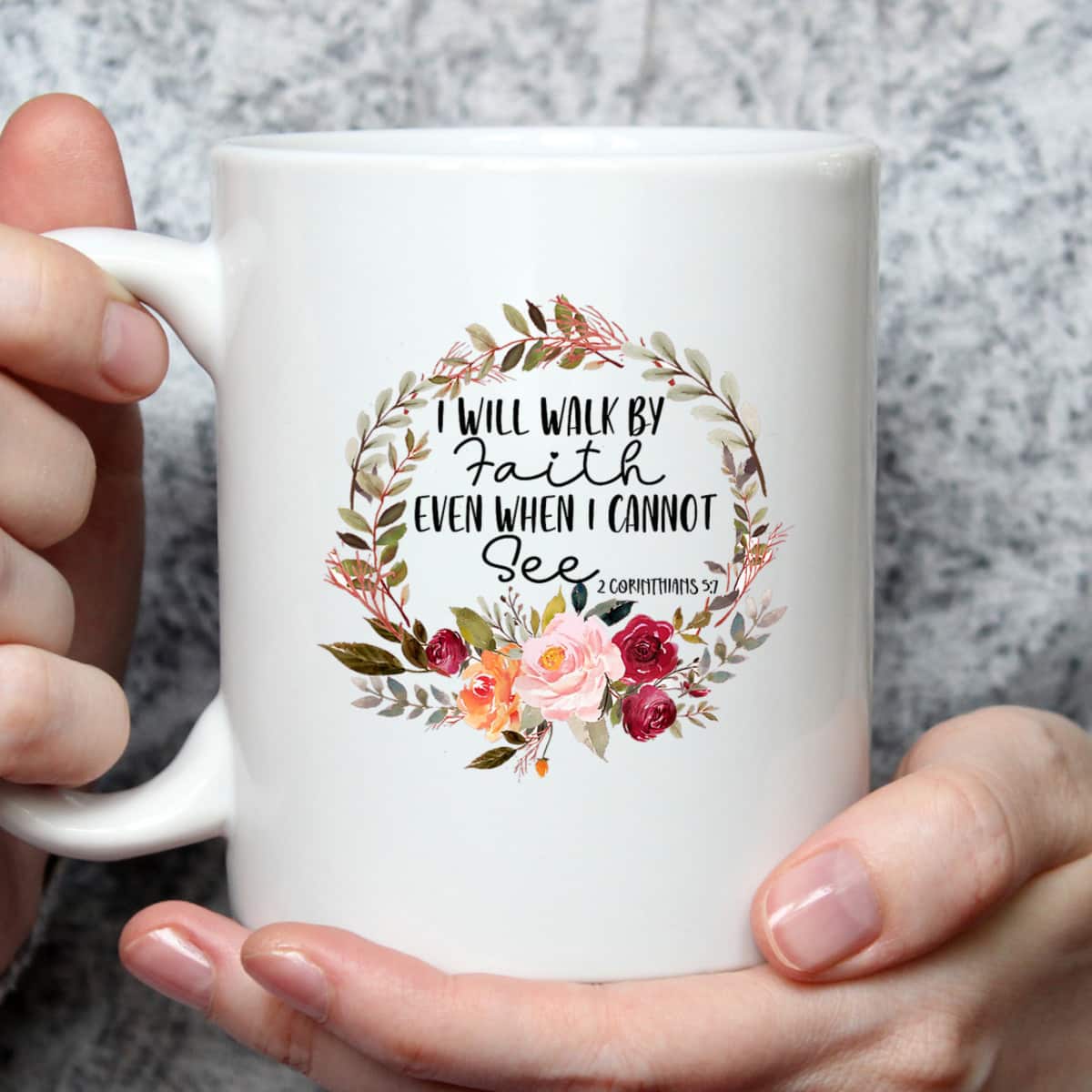 Christian I Will Walk By Faith Even When Cannot See 2 Corinthians 57 Bible Verse T-Shirt