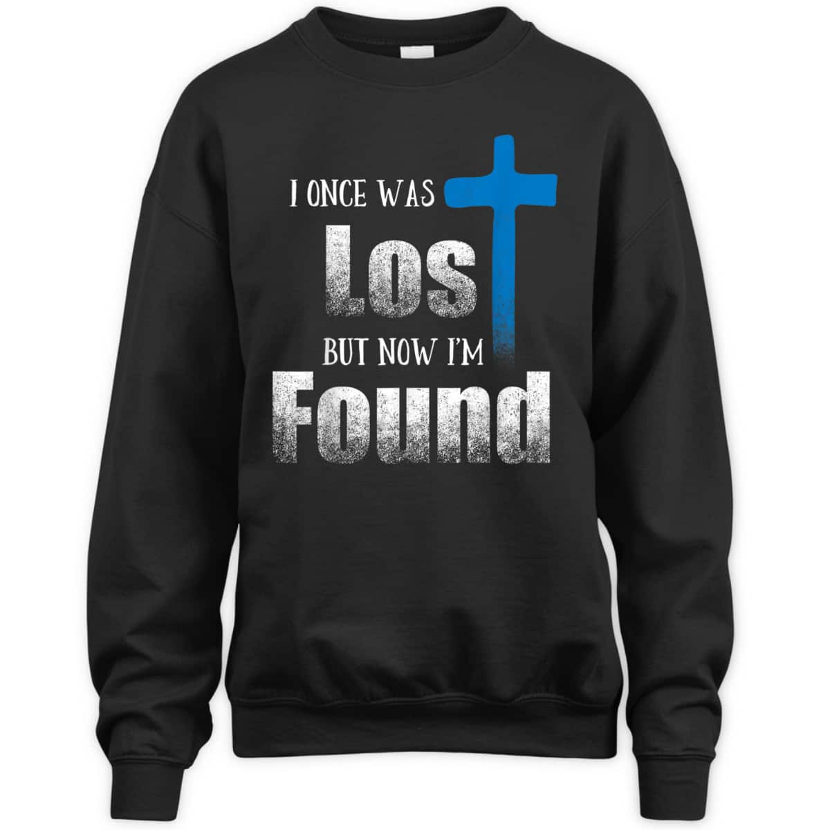 Bible Verse I Once Was Lost But Now I&rsquo;m Found Christian Luke 1532 Cross T-Shirt