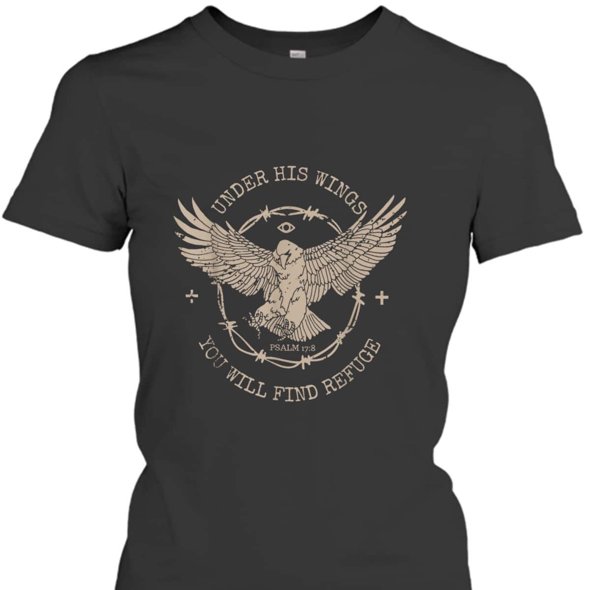 Eagle Vintage Faith Based Christian Jesus Bible Verse T-Shirt Under His Wings You Will Find Refuse Eagle Vintage Faith Based Christian Jesus Bible Verse T-Shirt Under His Wings You Will Find Refuse