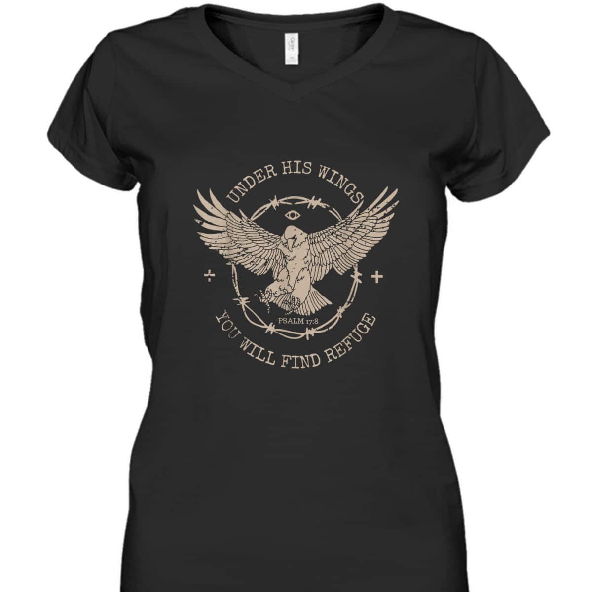 Eagle Vintage Faith Based Christian Jesus Bible Verse T-Shirt Under His Wings You Will Find Refuse Eagle Vintage Faith Based Christian Jesus Bible Verse T-Shirt Under His Wings You Will Find Refuse