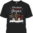 Christmas Is All About Jesus Christians Winter Holiday Cross T-Shirt Christmas Is All About Jesus Christians Winter Holiday Cross T-Shirt