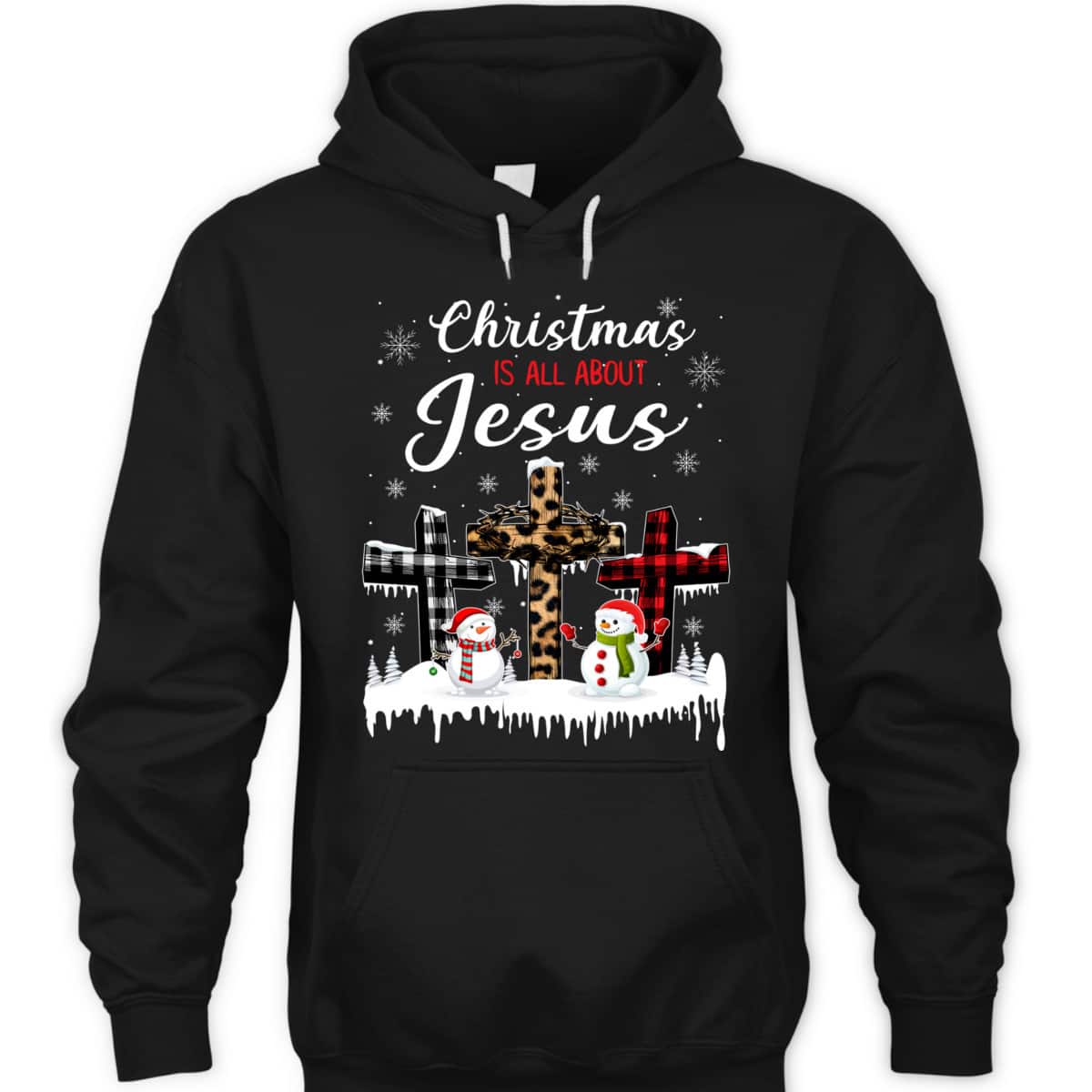 Christmas Is All About Jesus Christians Winter Holiday Cross T-Shirt Christmas Is All About Jesus Christians Winter Holiday Cross T-Shirt