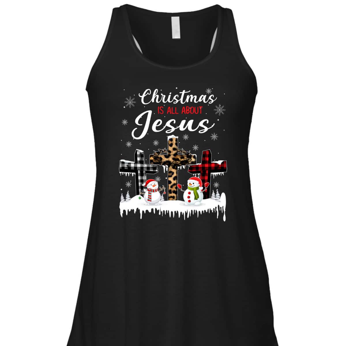 Christmas Is All About Jesus Christians Winter Holiday Cross T-Shirt Christmas Is All About Jesus Christians Winter Holiday Cross T-Shirt