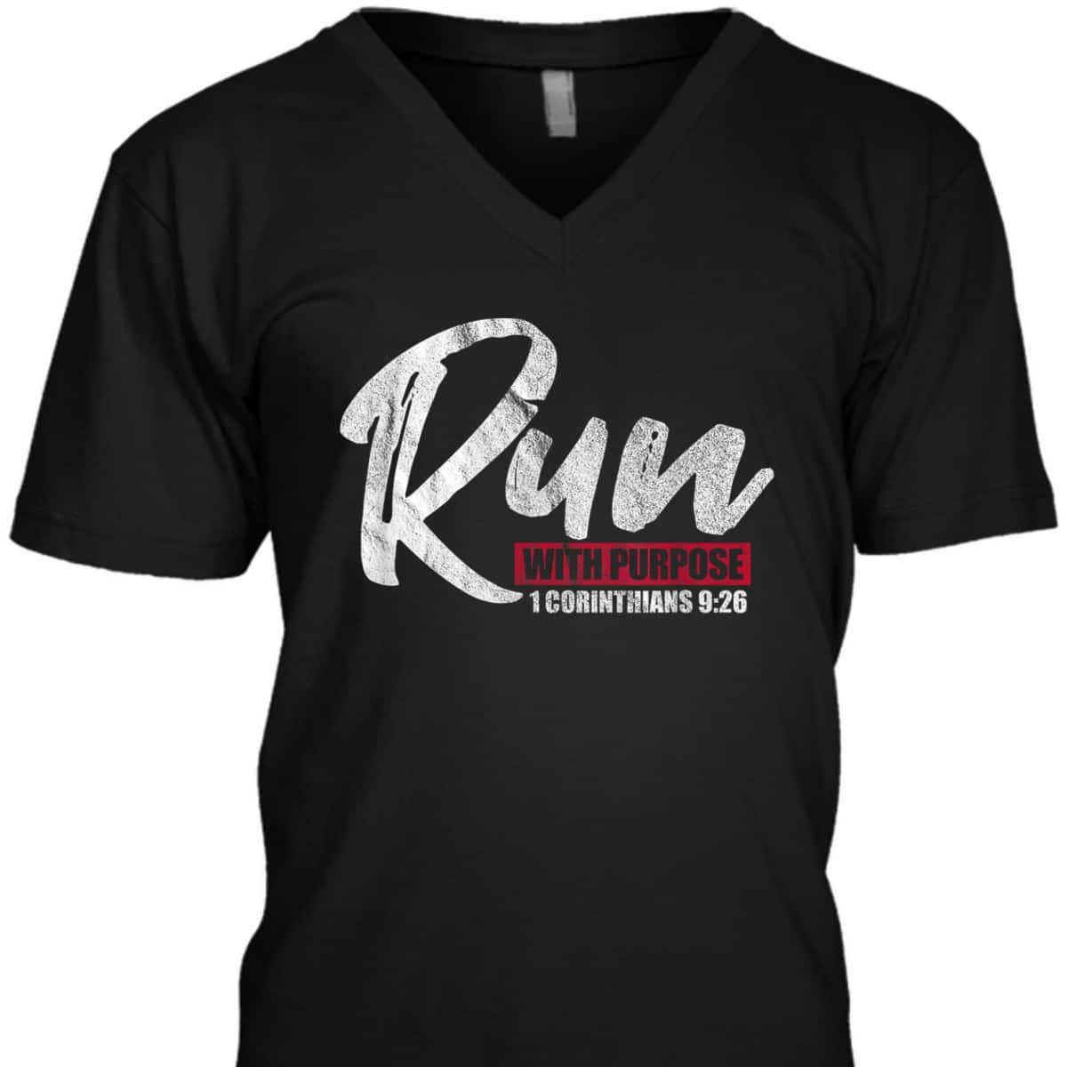 1 Corinthians 926 Christian And Faith T-Shirt Running Runner Run With Purpose Bible Verse 1 Corinthians 926 Christian And Faith T-Shirt Running Runner Run With Purpose Bible Verse