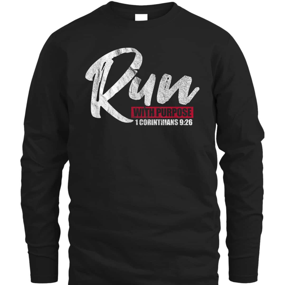 1 Corinthians 926 Christian And Faith T-Shirt Running Runner Run With Purpose Bible Verse
