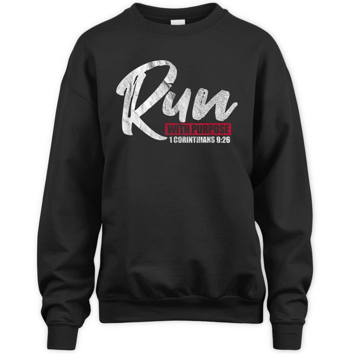 1 Corinthians 926 Christian And Faith T-Shirt Running Runner Run With Purpose Bible Verse