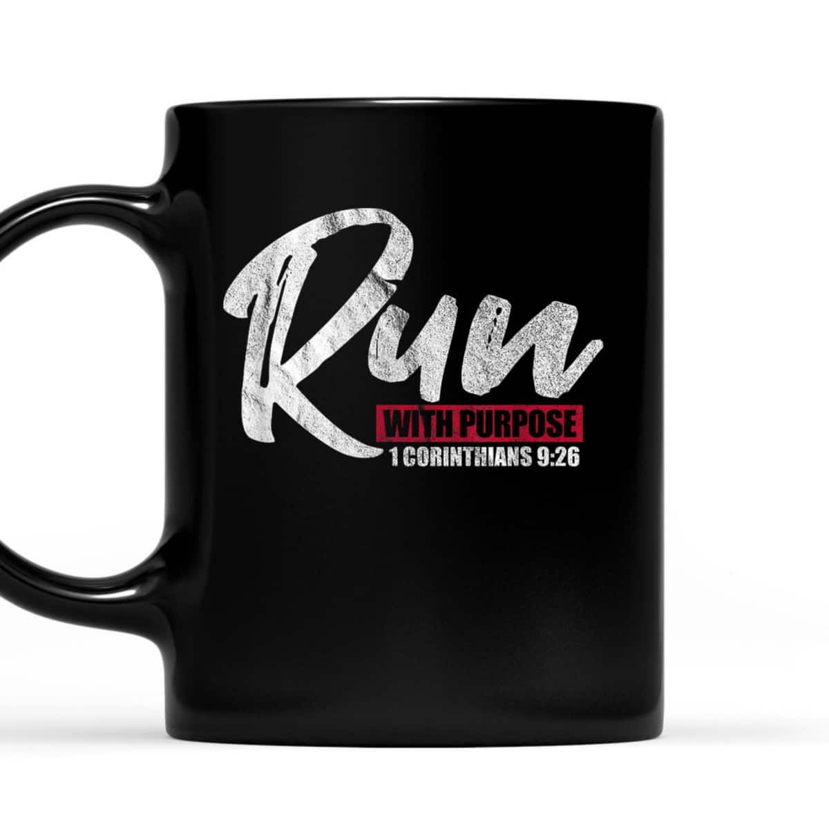 1 Corinthians 926 Christian And Faith T-Shirt Running Runner Run With Purpose Bible Verse