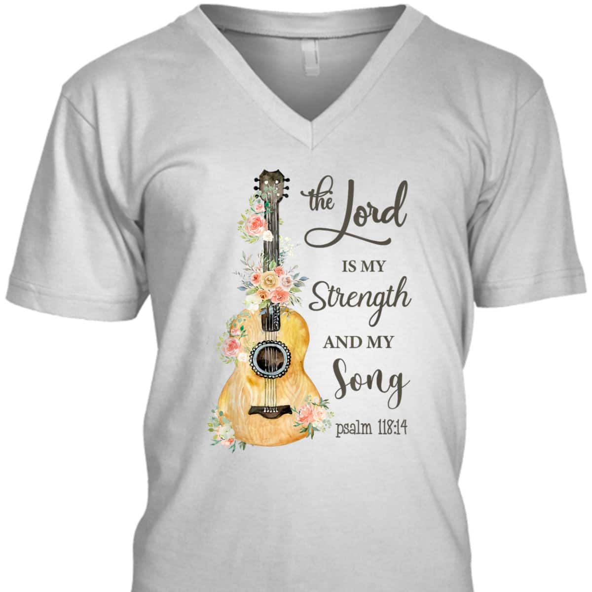 Christian Guitar Jesus The Lord Is My Strength And My Song Bible Verse T-Shirt Christian Guitar Jesus The Lord Is My Strength And My Song Bible Verse T-Shirt