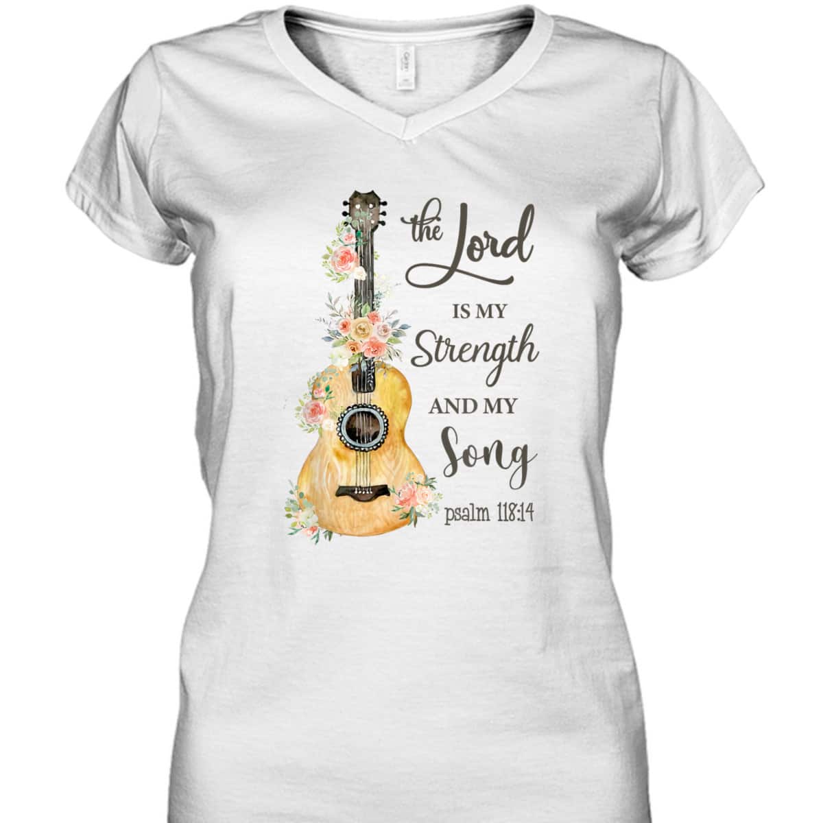 Christian Guitar Jesus The Lord Is My Strength And My Song Bible Verse T-Shirt Christian Guitar Jesus The Lord Is My Strength And My Song Bible Verse T-Shirt