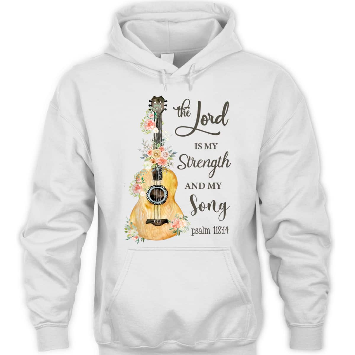Christian Guitar Jesus The Lord Is My Strength And My Song Bible Verse T-Shirt