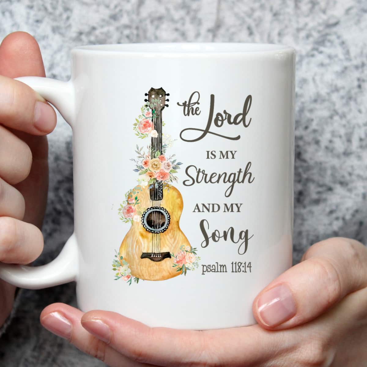 Christian Guitar Jesus The Lord Is My Strength And My Song Bible Verse T-Shirt