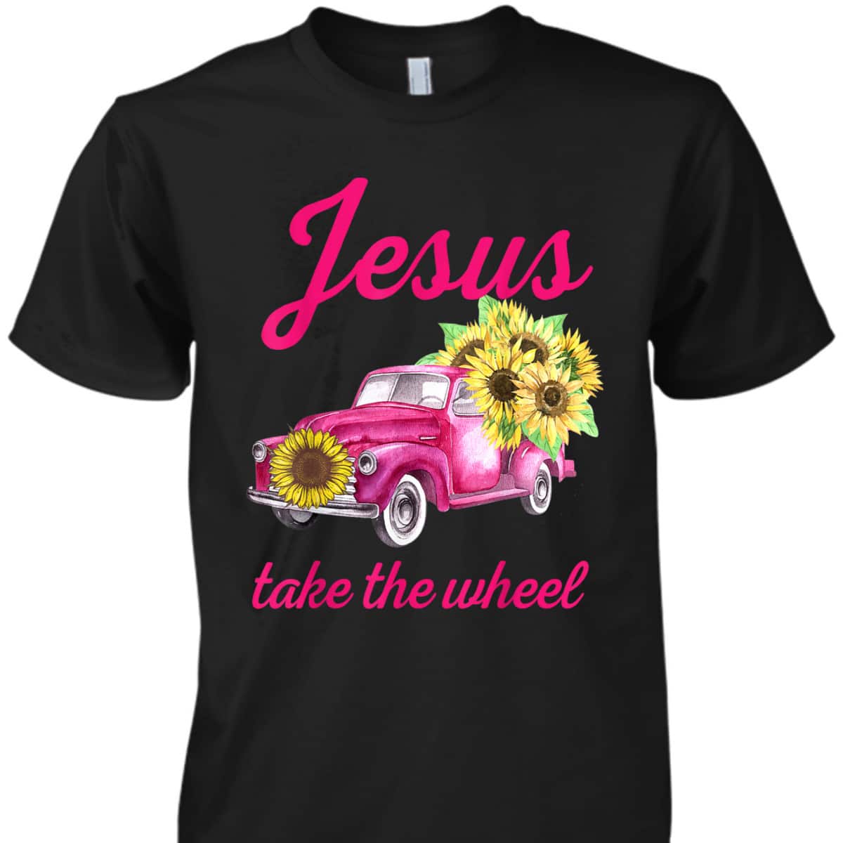 Pink Breast Cancer Awareness Truck Jesus Take The Wheel T-Shirt Pink Breast Cancer Awareness Truck Jesus Take The Wheel T-Shirt