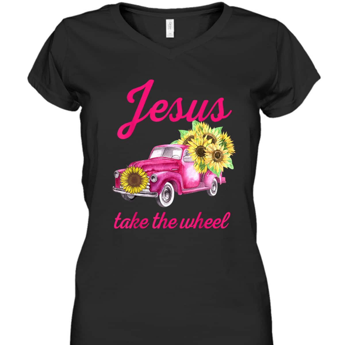 Pink Breast Cancer Awareness Truck Jesus Take The Wheel T-Shirt Pink Breast Cancer Awareness Truck Jesus Take The Wheel T-Shirt