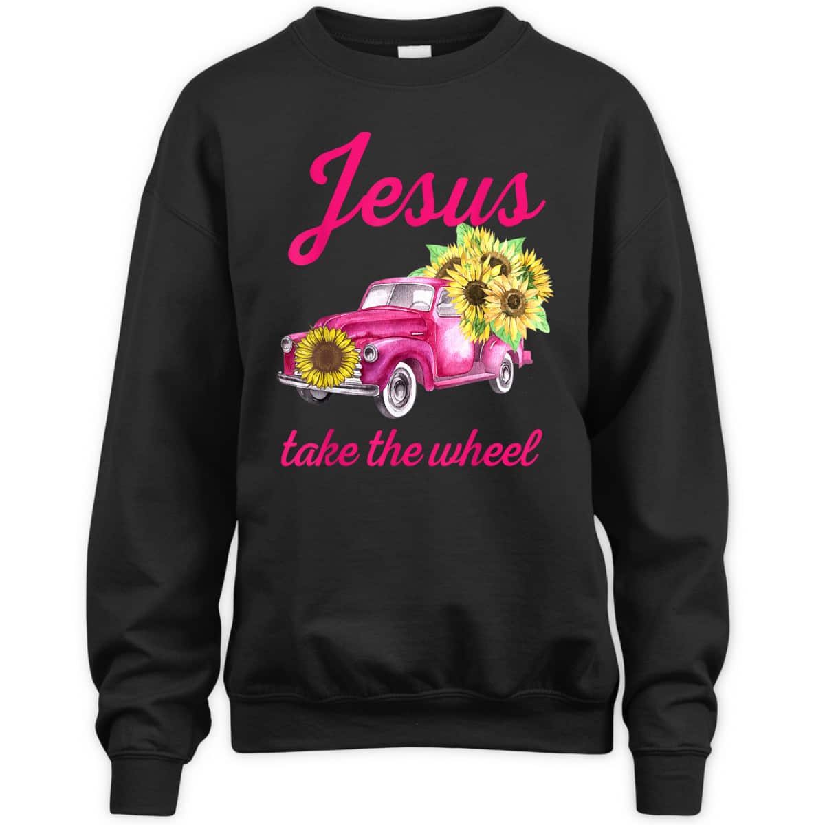 Pink Breast Cancer Awareness Truck Jesus Take The Wheel T-Shirt Pink Breast Cancer Awareness Truck Jesus Take The Wheel T-Shirt