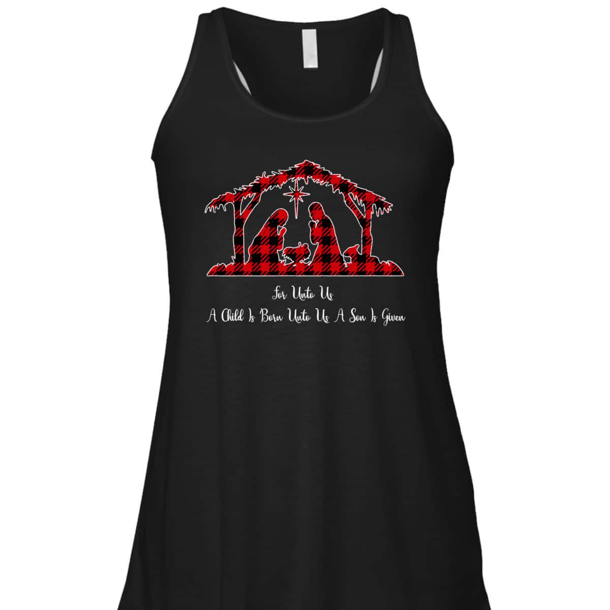 Christmas Nativity Scene Red Plaid Costume Isaiah Bible T-Shirt Christmas Nativity Scene Red Plaid Costume Isaiah Bible T-Shirt