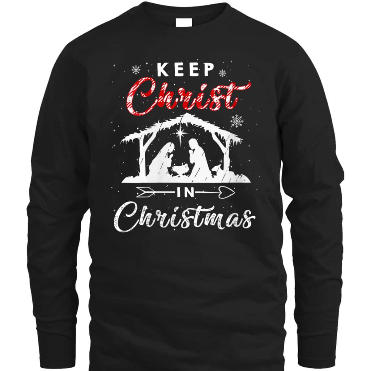 Keep Christ In Christmas Red Plaid Christian Winter Holiday T-Shirt Keep Christ In Christmas Red Plaid Christian Winter Holiday T-Shirt