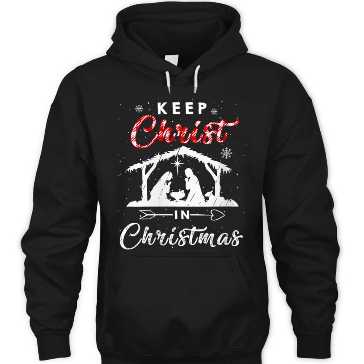 Keep Christ In Christmas Red Plaid Christian Winter Holiday T-Shirt