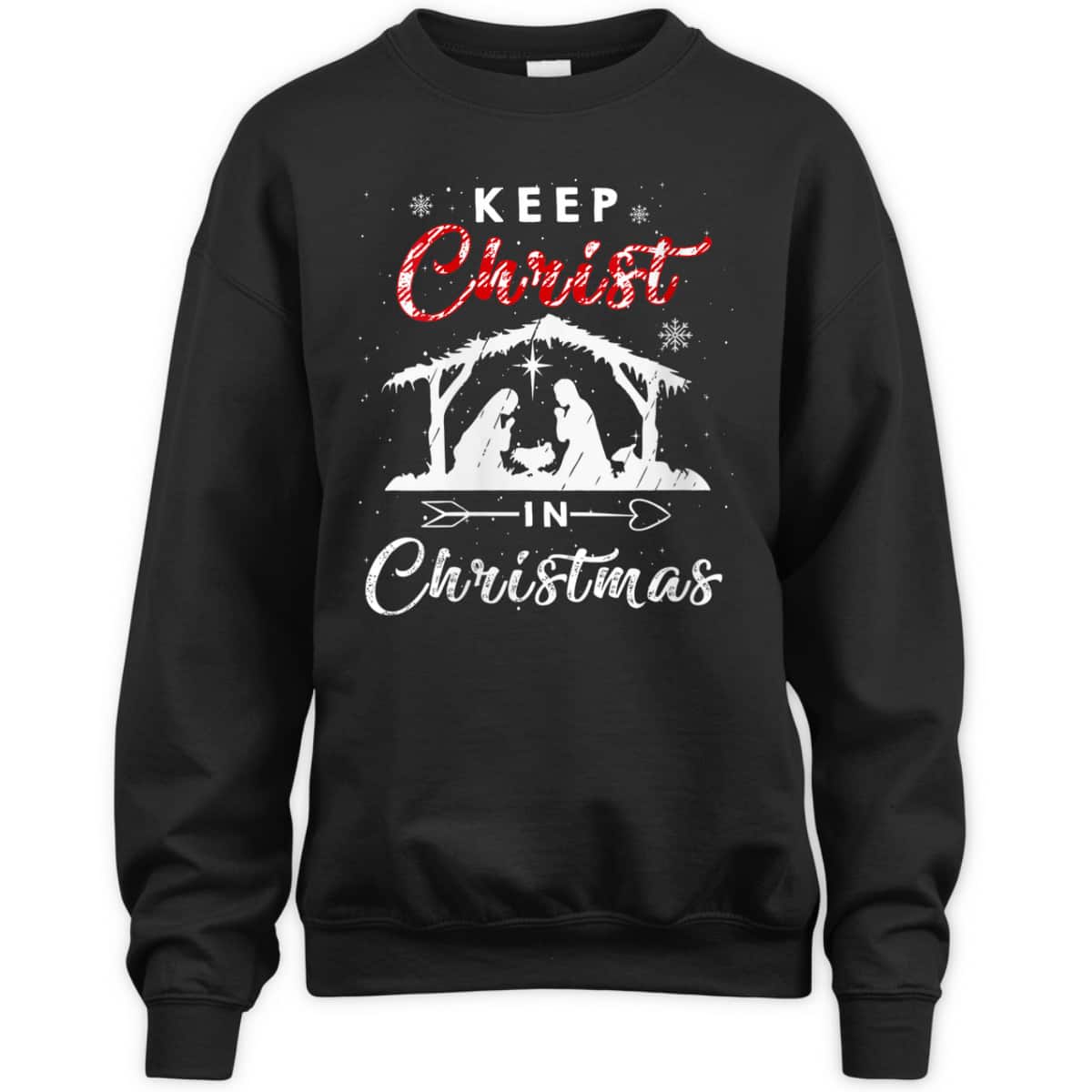 Keep Christ In Christmas Red Plaid Christian Winter Holiday T-Shirt Keep Christ In Christmas Red Plaid Christian Winter Holiday T-Shirt