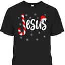 Christian Jesus Is The Reason Candy Cane Religious Christmas T-Shirt Christian Jesus Is The Reason Candy Cane Religious Christmas T-Shirt