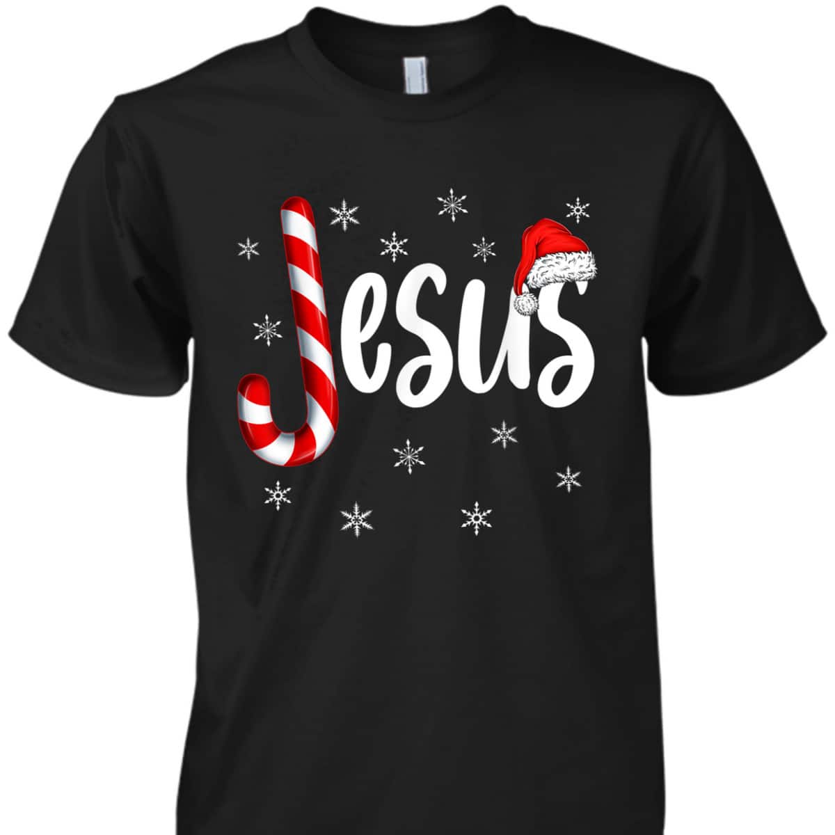 Christian Jesus Is The Reason Candy Cane Religious Christmas T-Shirt