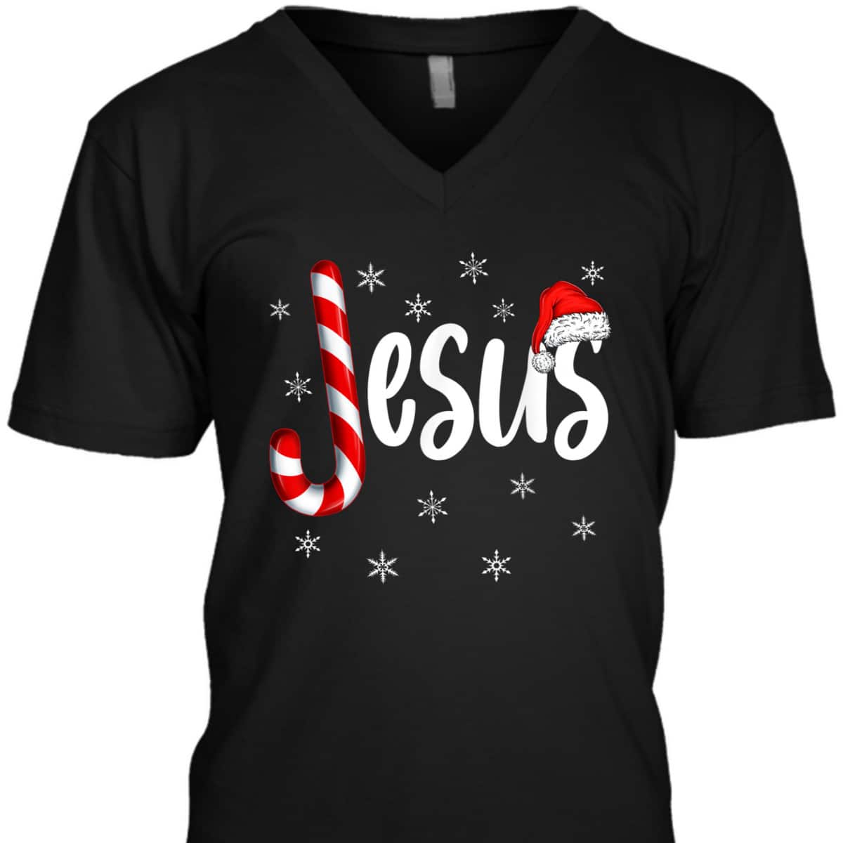 Christian Jesus Is The Reason Candy Cane Religious Christmas T-Shirt