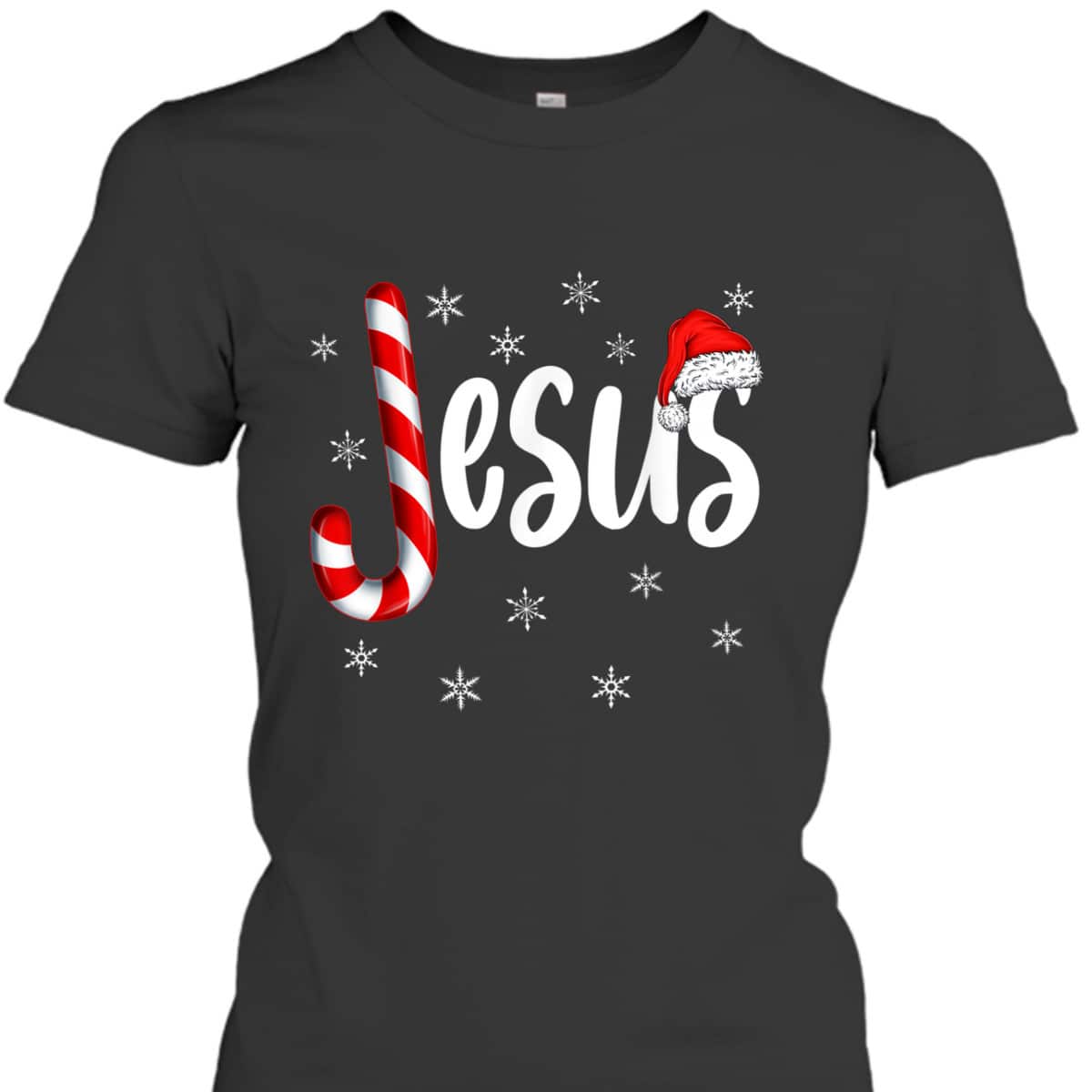 Christian Jesus Is The Reason Candy Cane Religious Christmas T-Shirt