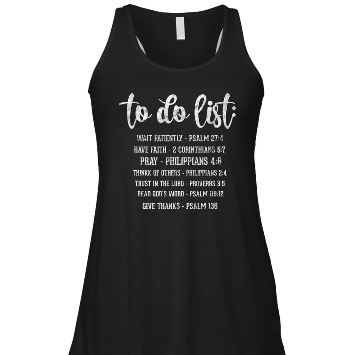 Christian Religious Funny To Do List Bible Verse T-Shirt