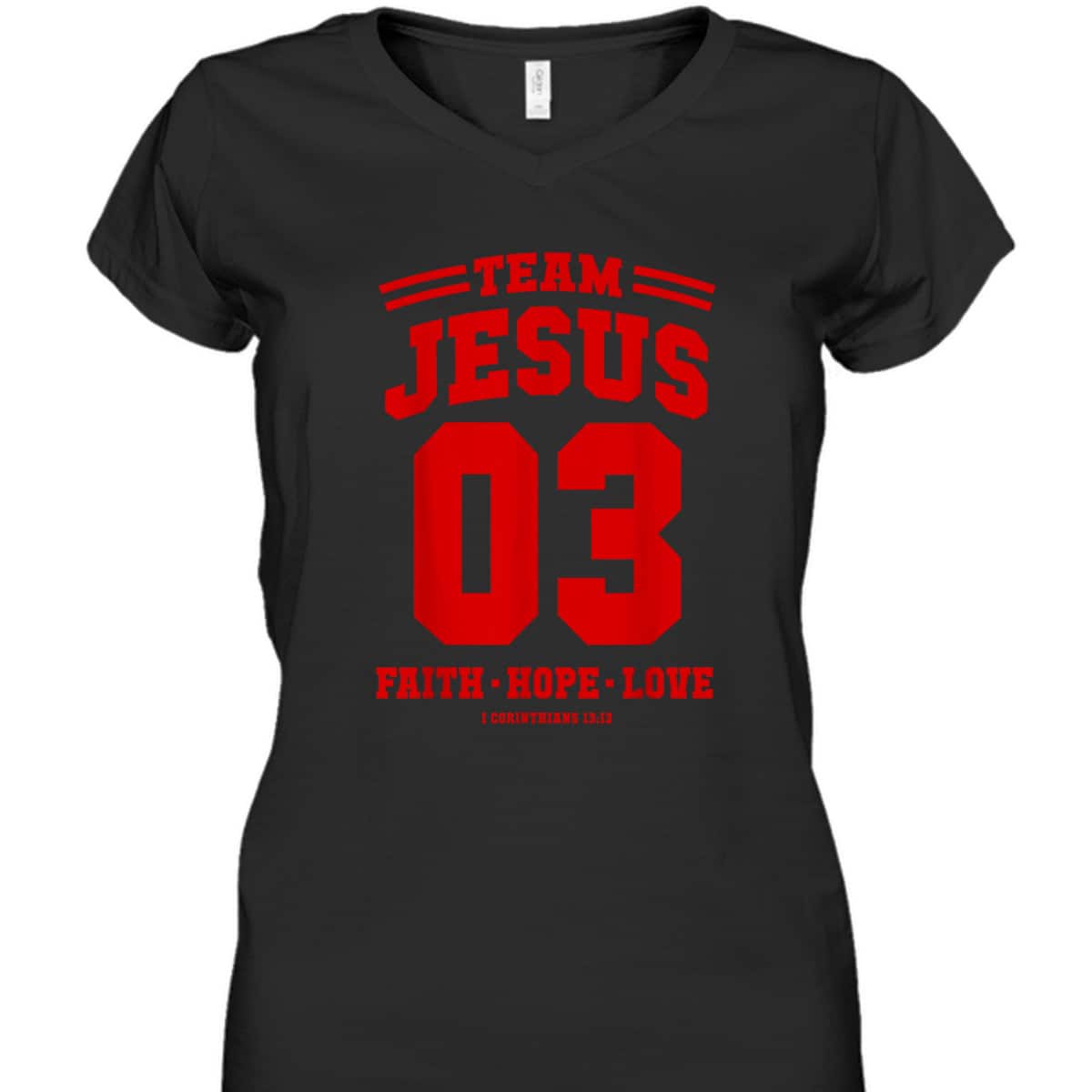 Christian Religious T-Shirt Team Jesus 03 Faith Hope Love