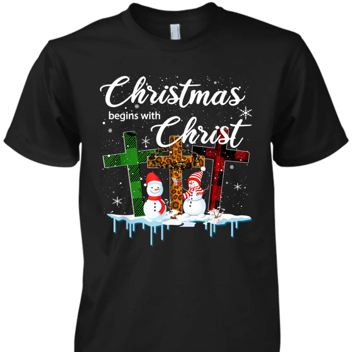 Christmas Begins With Christ Costume Xmas Christian T-Shirt