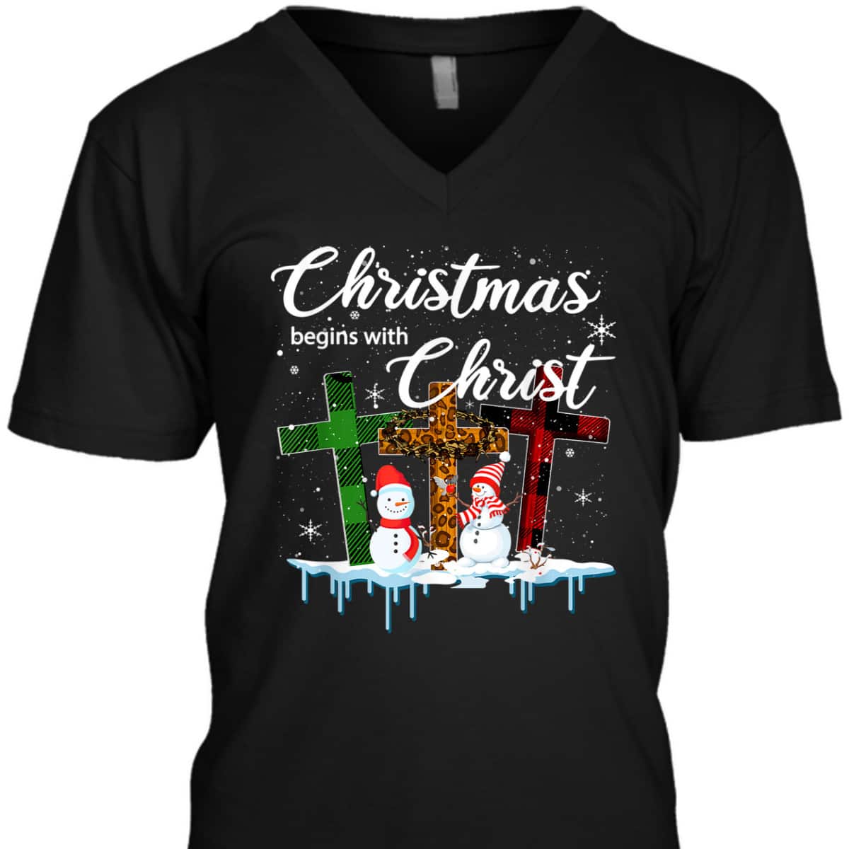 Christmas Begins With Christ Costume Xmas Christian T-Shirt