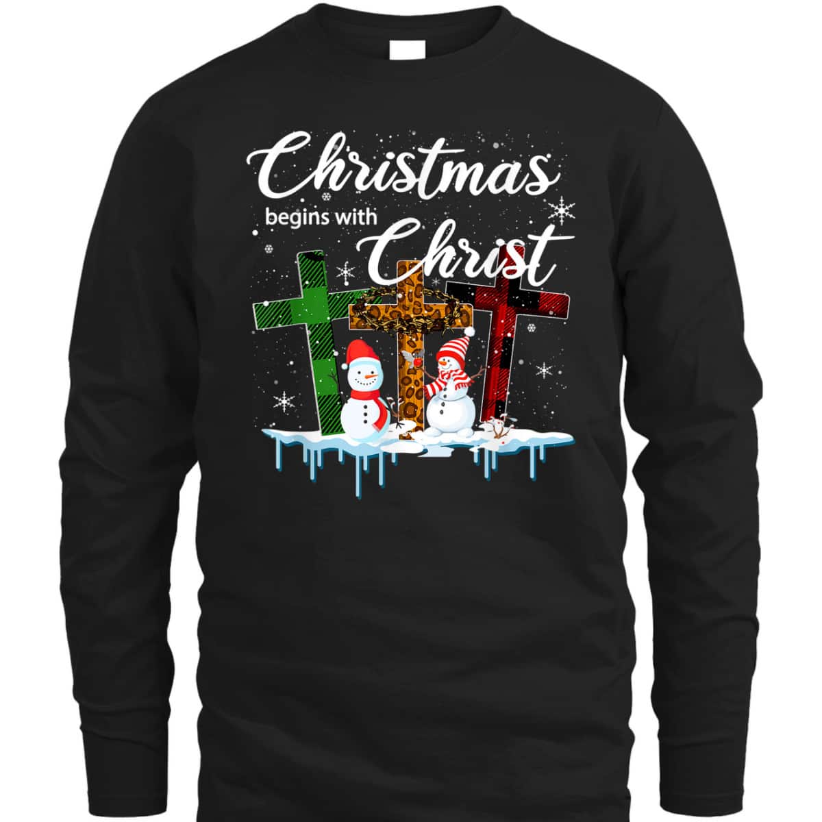 Christmas Begins With Christ Costume Xmas Christian T-Shirt Christmas Begins With Christ Costume Xmas Christian T-Shirt
