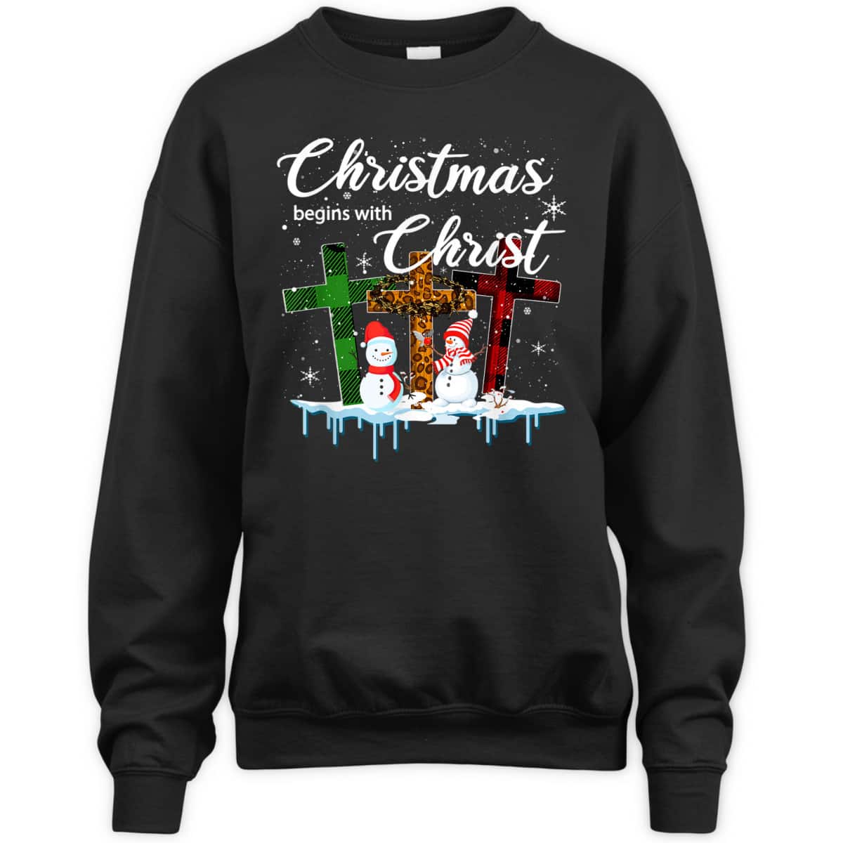 Christmas Begins With Christ Costume Xmas Christian T-Shirt