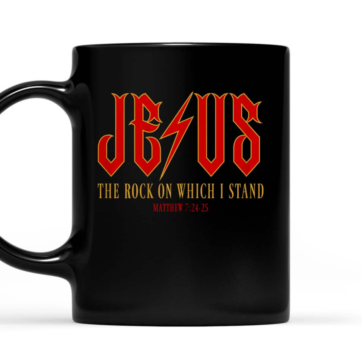 Christian Jesus Rock Band Matthew 7:24 Retro Vintage Bible Verse T-Shirt