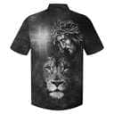 Jesus And Lion Christian Cross Faith Religious Hawaiian Shirt