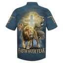Faith Over Fear Lion Christian Jesus Faith Hawaiian Shirt Faith Over Fear Lion Christian Jesus Faith Hawaiian Shirt