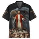 Faith Over Fear Jesus Lion Eagle Christian Hawaiian Shirt