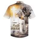 Christian Faith Over Fear Jesus And The Lion And Eagle Hawaiian Shirt Christian Faith Over Fear Jesus And The Lion And Eagle Hawaiian Shirt