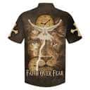 Faith Over Fear Jesus Lion And Dove Christian Hawaiian Shirt