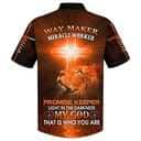 Way Maker Miracle Worker Promise Keeper Light In The Darkness My God That Is Who You Are Lion Cross Christian Faith Hawaiian Shirt Gift
