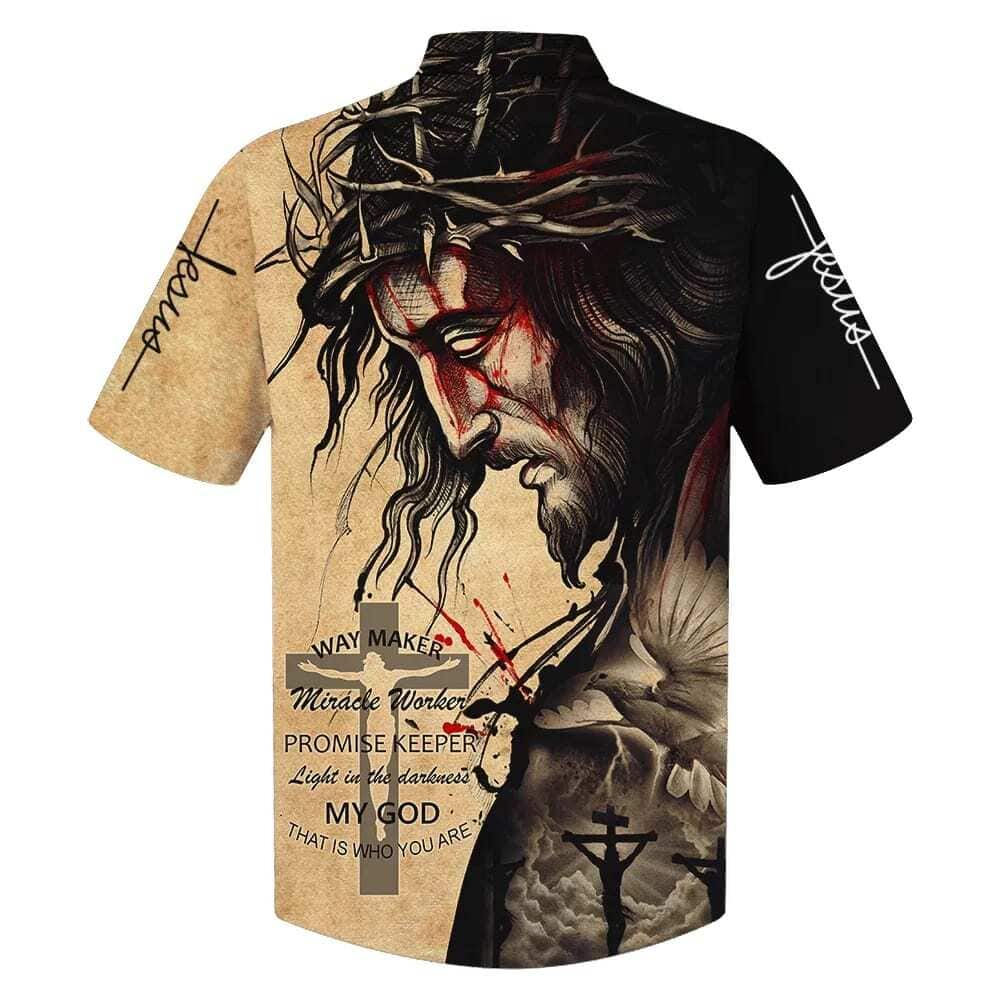 Christian Hawaiian Shirt Way Maker Miracle Worker Promise Keeper Light In The Darkness Religious Gift Christian Hawaiian Shirt Way Maker Miracle Worker Promise Keeper Light In The Darkness Religious Gift